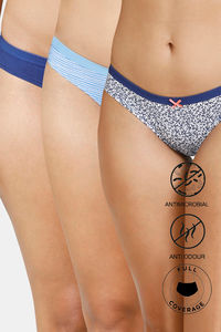 Navy Ditsy Stripe Blue